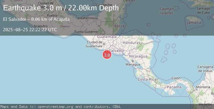 Map of OFFSHORE EL SALVADOR