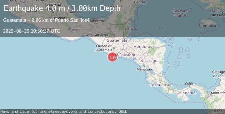 Map of OFFSHORE GUATEMALA