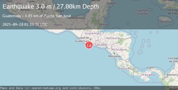 Map of OFFSHORE GUATEMALA