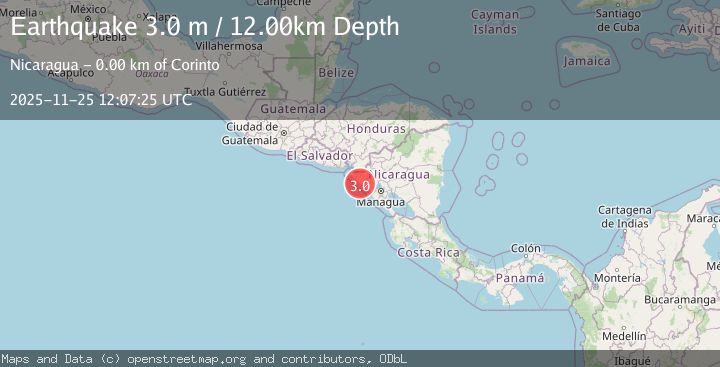 Map of NEAR COAST OF NICARAGUA