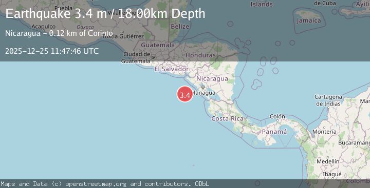Map of NEAR COAST OF NICARAGUA