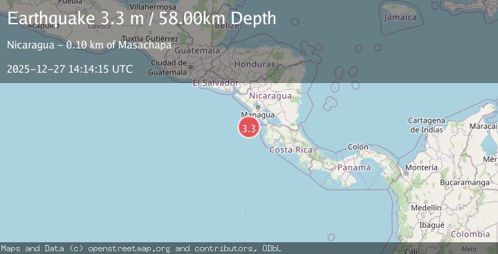 Map of OFF COAST OF COSTA RICA