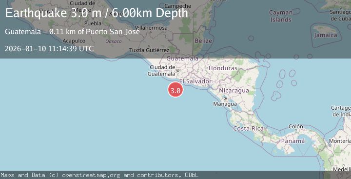 Map of OFF THE COAST OF GUATEMALA