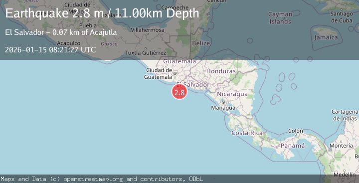 Map of OFFSHORE EL SALVADOR