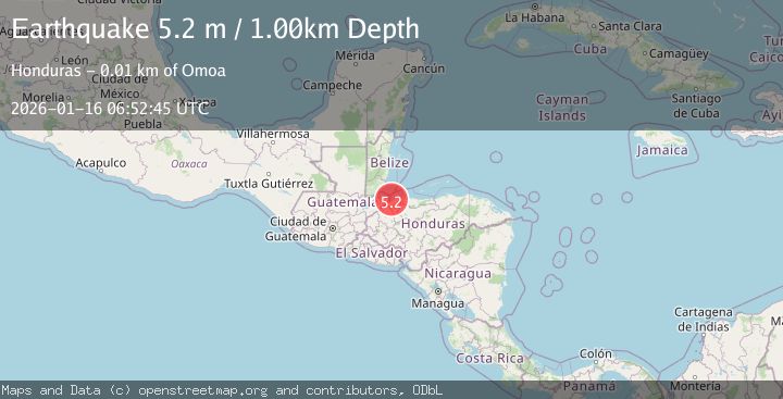Map of GULF OF HONDURAS