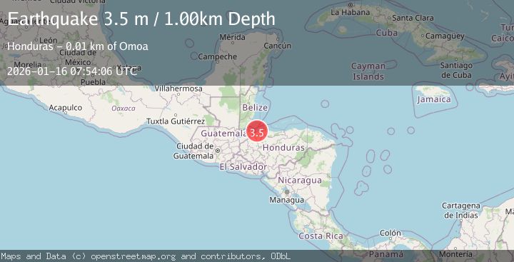 Map of GULF OF HONDURAS