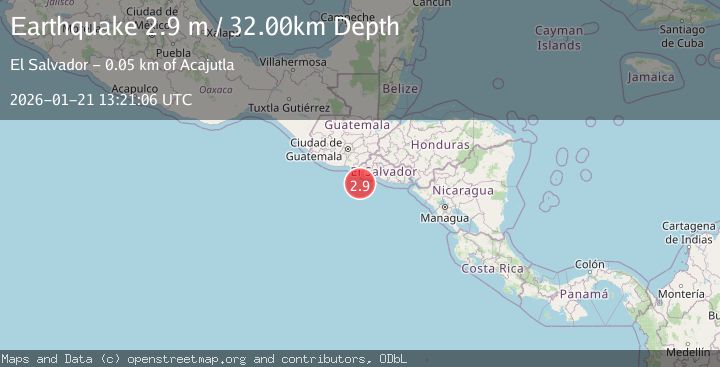 Map of OFFSHORE EL SALVADOR