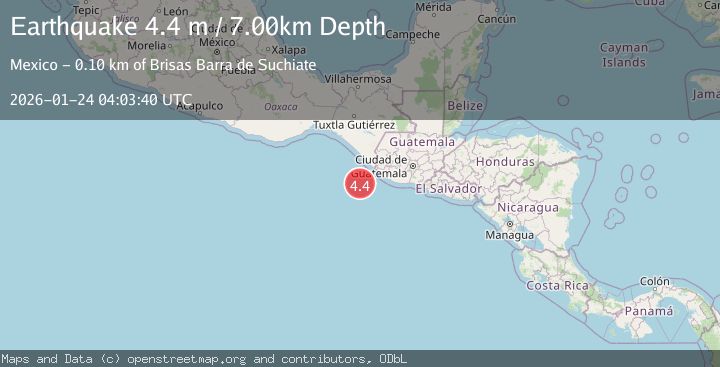 Map of OFF COAST OF CHIAPAS, MEXICO