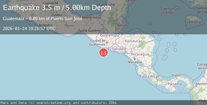 Map of OFFSHORE GUATEMALA