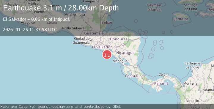 Map of OFFSHORE EL SALVADOR