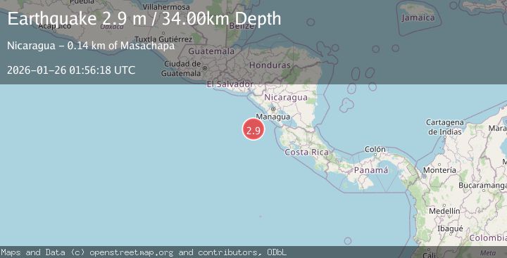 Map of OFF COAST OF COSTA RICA