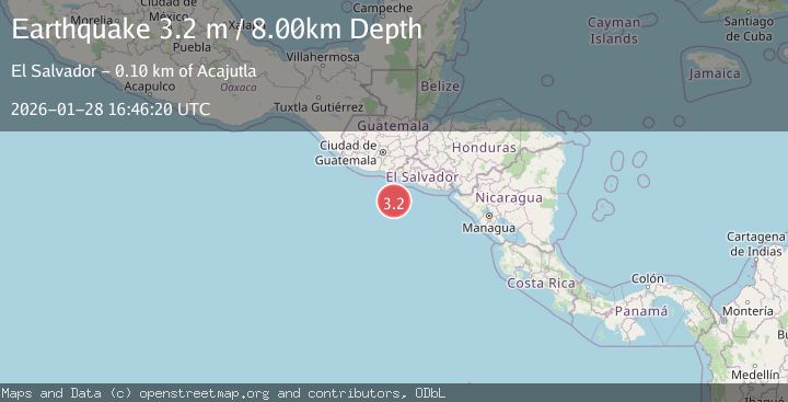 Map of OFFSHORE EL SALVADOR