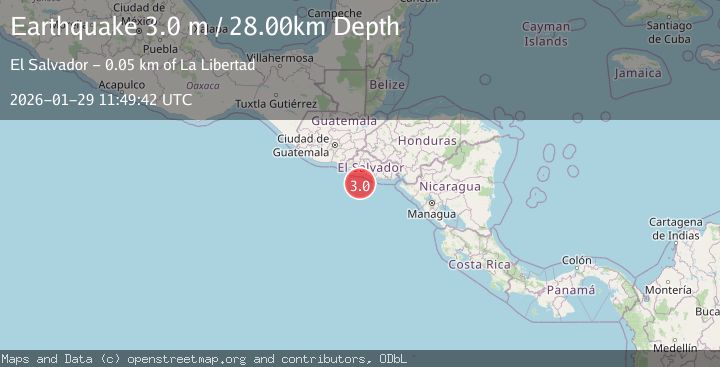 Map of OFFSHORE EL SALVADOR