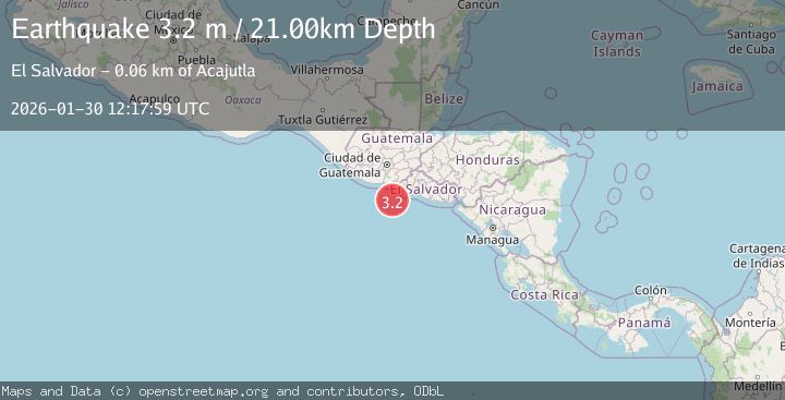 Map of OFFSHORE EL SALVADOR