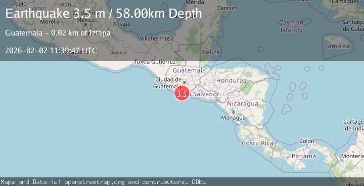 Map of OFFSHORE GUATEMALA