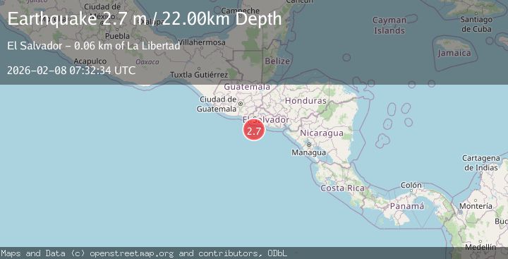 Map of OFFSHORE EL SALVADOR