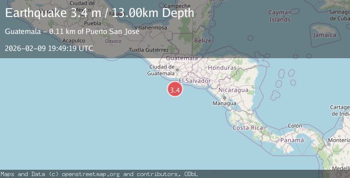 Map of OFF THE COAST OF GUATEMALA