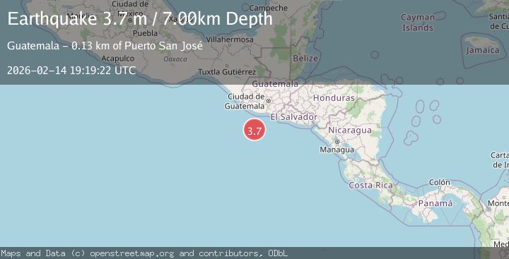 Map of OFF THE COAST OF GUATEMALA