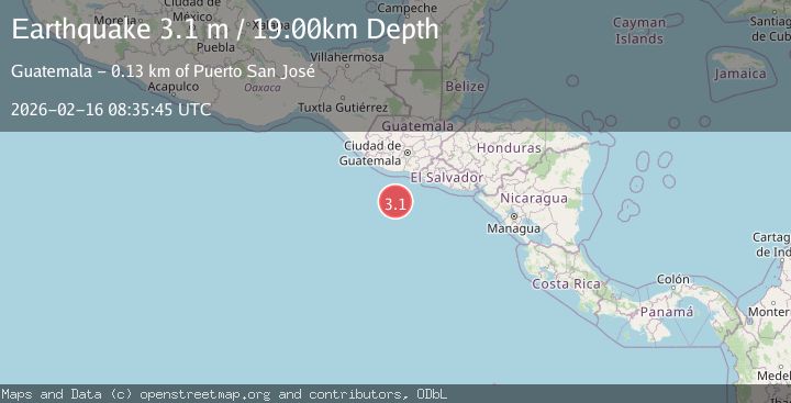 Map of OFF THE COAST OF GUATEMALA