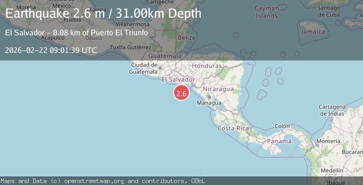 Map of OFFSHORE EL SALVADOR