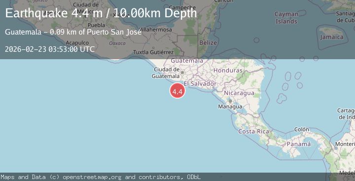 Map of OFF THE COAST OF GUATEMALA