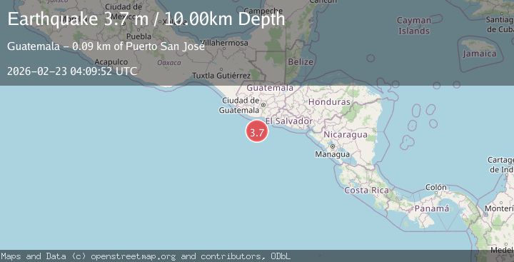 Map of OFFSHORE GUATEMALA