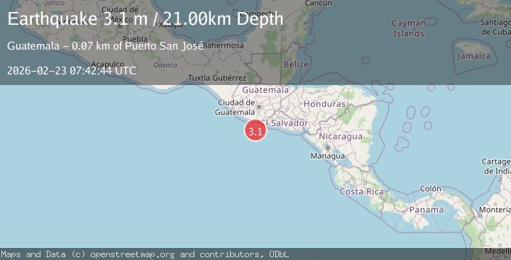 Map of OFFSHORE GUATEMALA