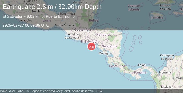 Map of NEAR COAST OF NICARAGUA