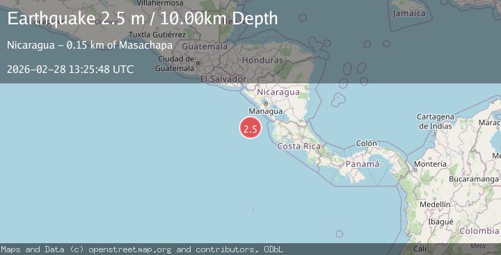 Map of OFF COAST OF COSTA RICA