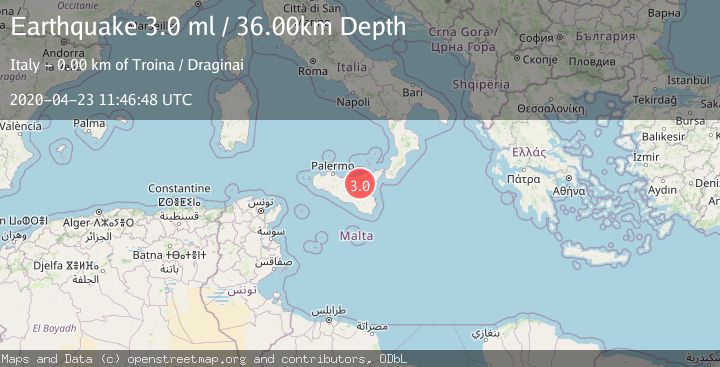 Map of SICILY, ITALY