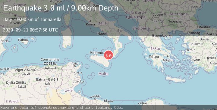 Map of SICILY, ITALY