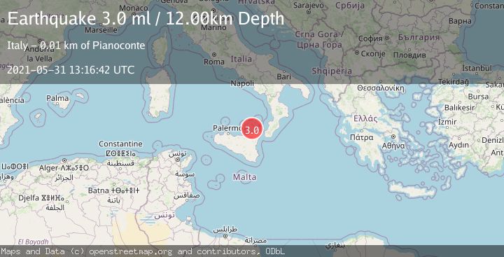 Map of SICILY, ITALY
