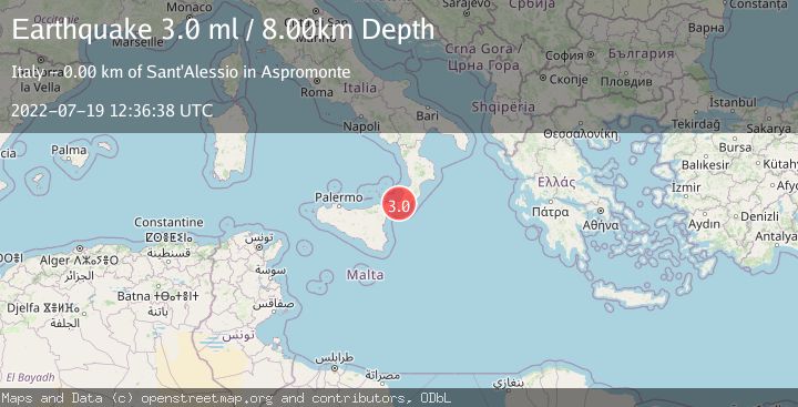 Map of SICILY, ITALY