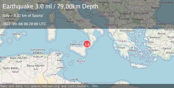 Map of SICILY, ITALY