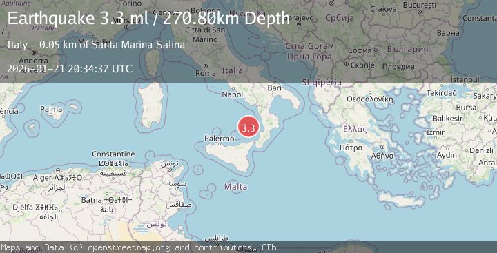 Map of SICILY, ITALY