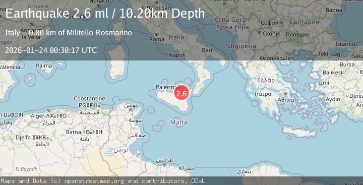 Map of SICILY, ITALY