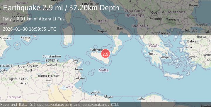 Map of SICILY, ITALY