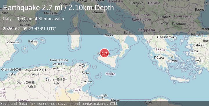 Map of SICILY, ITALY