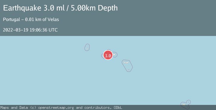 Map of AZORES ISLANDS, PORTUGAL