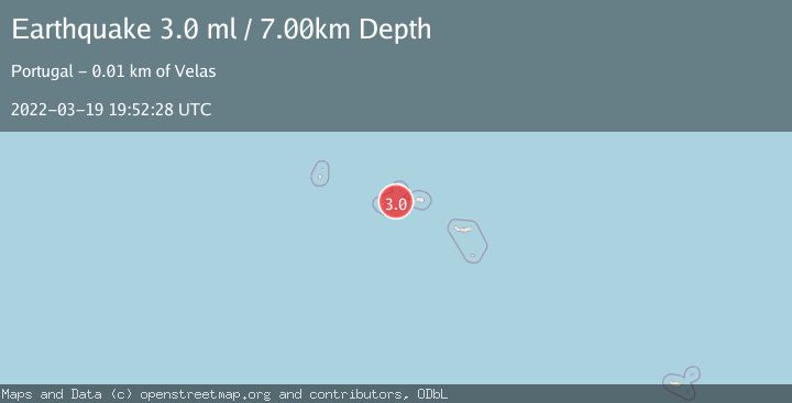 Map of AZORES ISLANDS, PORTUGAL