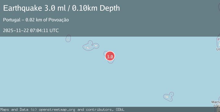 Map of AZORES ISLANDS, PORTUGAL