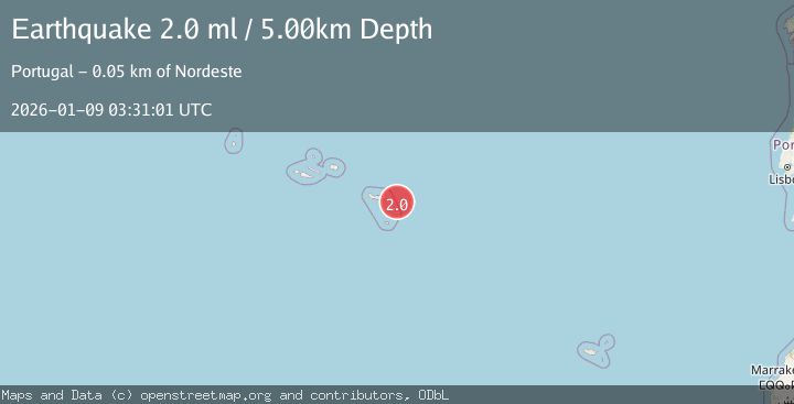 Map of AZORES ISLANDS REGION