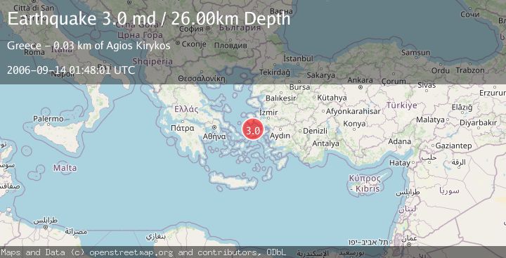 Map of DODECANESE ISLANDS, GREECE