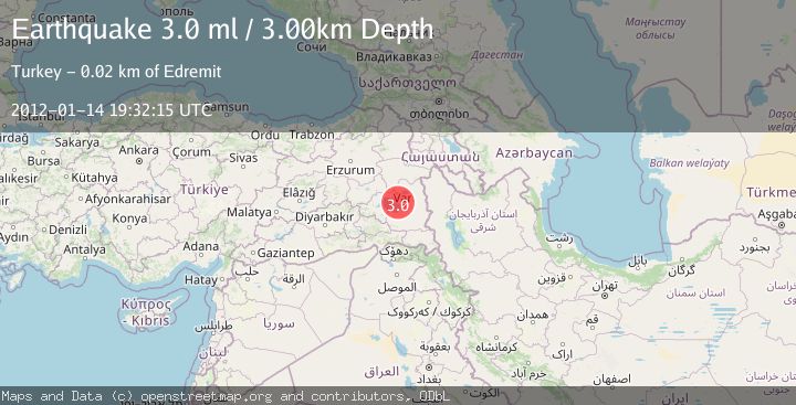 Map of EASTERN TURKEY