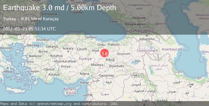 Map of EASTERN TURKEY