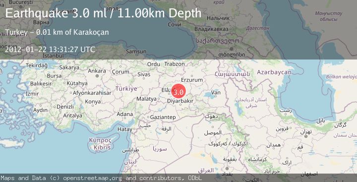 Map of EASTERN TURKEY
