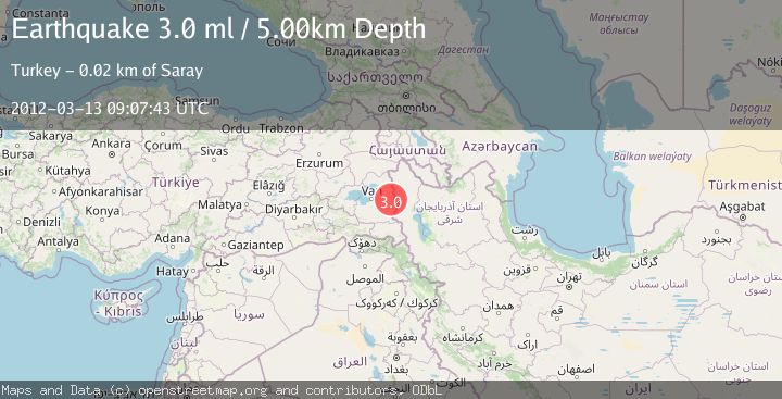 Map of TURKEY-IRAN BORDER REGION
