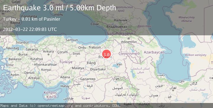 Map of EASTERN TURKEY