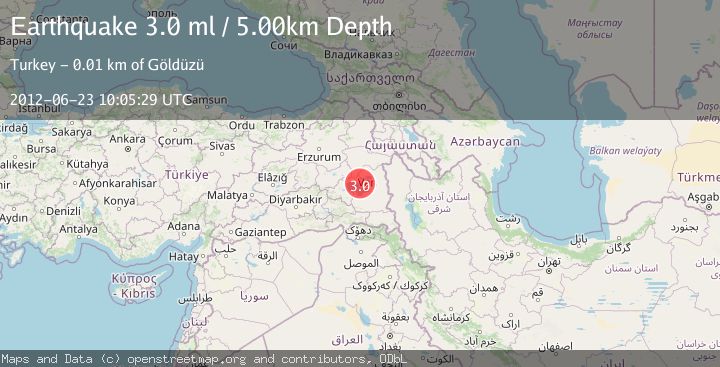 Map of EASTERN TURKEY