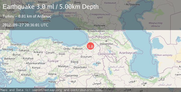Map of EASTERN TURKEY